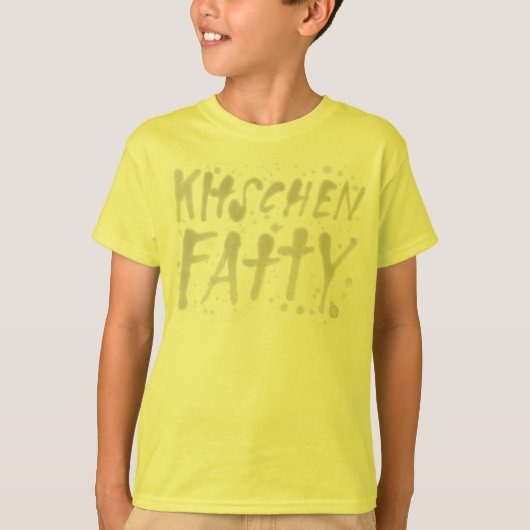 Vette Keuken Vettig Logo Kids T-Shirt Geel (Voorkant)