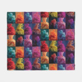 vette kleur blokken fleece deken (Voorkant (Horizontaal))