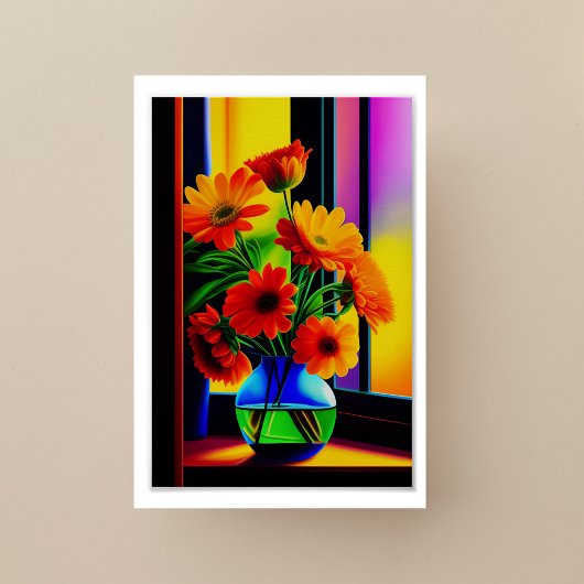 Vette kleuren Artistic Floral Bouquet Poster