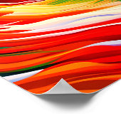 Vette kleuren Bergbos Rivierlandschap Poster (Hoek)