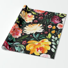 Vette kleuren bloemen en patroon van het foliezakj