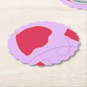 Vette kleuren botanisch papier onderzetter (Gekanteld)