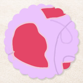 Vette kleuren botanisch papier onderzetter