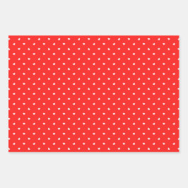 Vette kleuren en Petite Hearts Trio Inpakpapier Vel