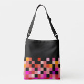 Vette kleuren, fijn grafisch ontwerp crossbody tas (Achterkant)