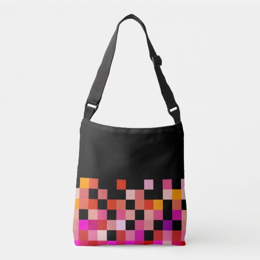 Vette kleuren, fijn grafisch ontwerp crossbody tas (Voorkant)
