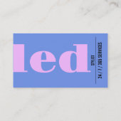 Vette kleuren, geweldige typografie visitekaartje (Achterkant)