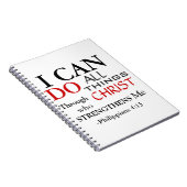 Vette kleuren PHILIPPIANS 4:13 Notitieboek (Rechterzijde)