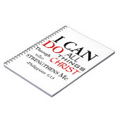 Vette kleuren PHILIPPIANS 4:13 Notitieboek (Linkerzijde)