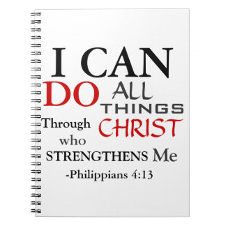 Vette kleuren PHILIPPIANS 4:13 Notitieboek