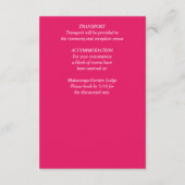 Vette kleuren roze sinaasappel pioenrozen elegante informatiekaartje (Achterkant)