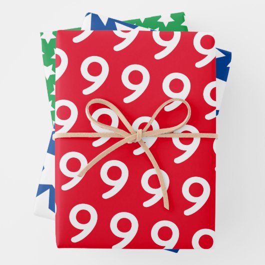 Vette kleuren Sterren - Costum Age Kids Verjaardag Inpakpapier Vel (In situ)