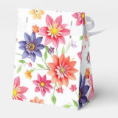 Vette kleurrijke bloem bedankdoosjes (Achterkant)