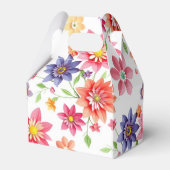 Vette kleurrijke bloem bedankdoosjes (Achterkant)