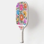 Vette kleurrijke flora naam pickleball paddle (Links)
