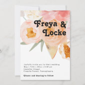 Vette kleurrijke Floral | Alles in één bruiloft In Kaart (Voorkant)