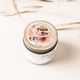 Vette kleurrijke Floral | Bedankt voor je bruiloft Ronde Sticker