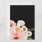 Vette kleurrijke Floral | Black Couples Shower Kaart (Achterkant)