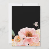 Vette kleurrijke Floral | Black Let's Celebrate Kaart (Achterkant)