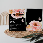 Vette kleurrijke Floral | Black Let's Celebrate Kaart