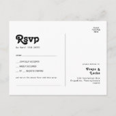 Vette kleurrijke Floral | Black Song Request RSVP Briefkaart (Achterkant)