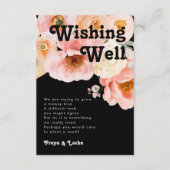 Vette kleurrijke Floral | Bruin-weddenschap Informatiekaartje (Voorkant)