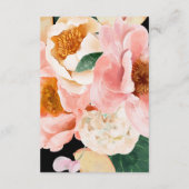 Vette kleurrijke Floral | Bruin-weddenschap Informatiekaartje (Achterkant)