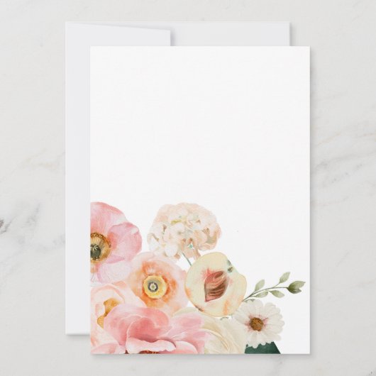 Vette kleurrijke Floral | Brunch en Bubble Kaart (Achterkant)