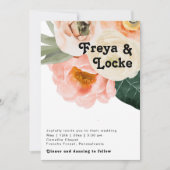 Vette kleurrijke Floral | Casual fotoMonogram Kaart (Voorkant)