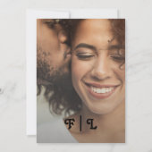 Vette kleurrijke Floral | Casual fotoMonogram Kaart (Achterkant)