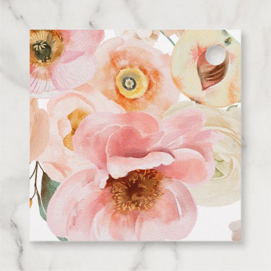 Vette kleurrijke Floral | Dank u wel Bedankjes Labels (Achterkant)