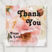 Vette kleurrijke Floral | Dank u wel Bedankjes Labels (Voorkant)