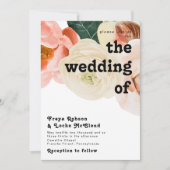 Vette kleurrijke Floral | De uitnodiging (Voorkant)