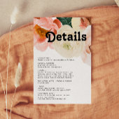 Vette kleurrijke Floral | Details QR-code Informatiekaartje