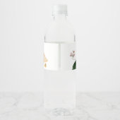 Vette kleurrijke Floral | Etiket waterflesje (Achterkant)