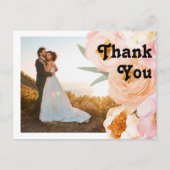 Vette kleurrijke Floral | Foto bedankt Briefkaart (Voorkant)