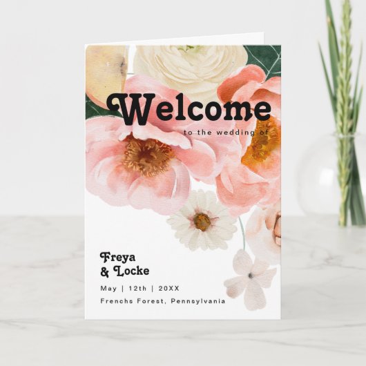 Vette kleurrijke Floral | Gevouwen weddenschappen Programma (Voorkant)