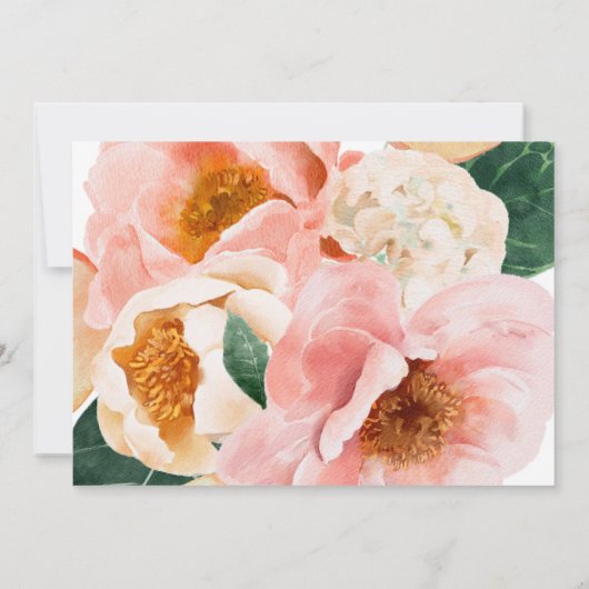 Vette kleurrijke Floral | Horizontaal foto Save The Date (Achterkant)