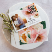 Vette kleurrijke Floral | Horizontaal foto Save The Date