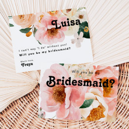 Vette kleurrijke Floral | Kaart Bridesmaid-voorste