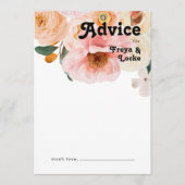 Vette kleurrijke Floral | Kaart voor huwelijksadvi (Voorkant)
