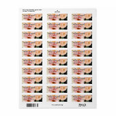 Vette kleurrijke Floral | Label zwart retouradres (Full Sheet)