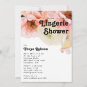 Vette kleurrijke Floral | Lingerie Shower Kaart (Voorkant)