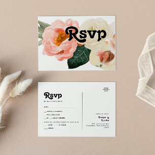 Vette kleurrijke Floral   Menu Choice RSVP-Briefka