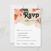 Vette kleurrijke Floral | Menu Choice RSVP-kaart (Voorkant)
