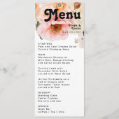 Vette kleurrijke Floral | Menu Weddenrennen (Voorkant)