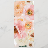 Vette kleurrijke Floral | Menu Weddenrennen (Achterkant)