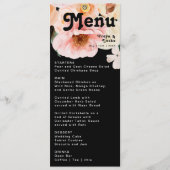 Vette kleurrijke Floral | Menu Zwart weddenschap (Voorkant)