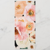 Vette kleurrijke Floral | Menu Zwart weddenschap (Achterkant)