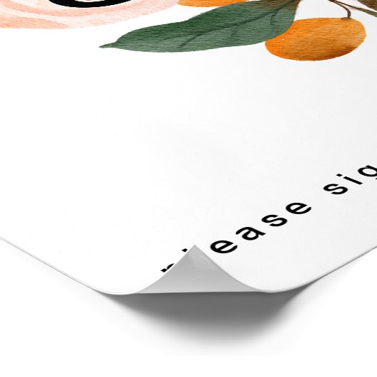 Vette kleurrijke Floral | Ondertekening van het ga Poster (Hoek)